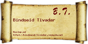 Bindseid Tivadar névjegykártya